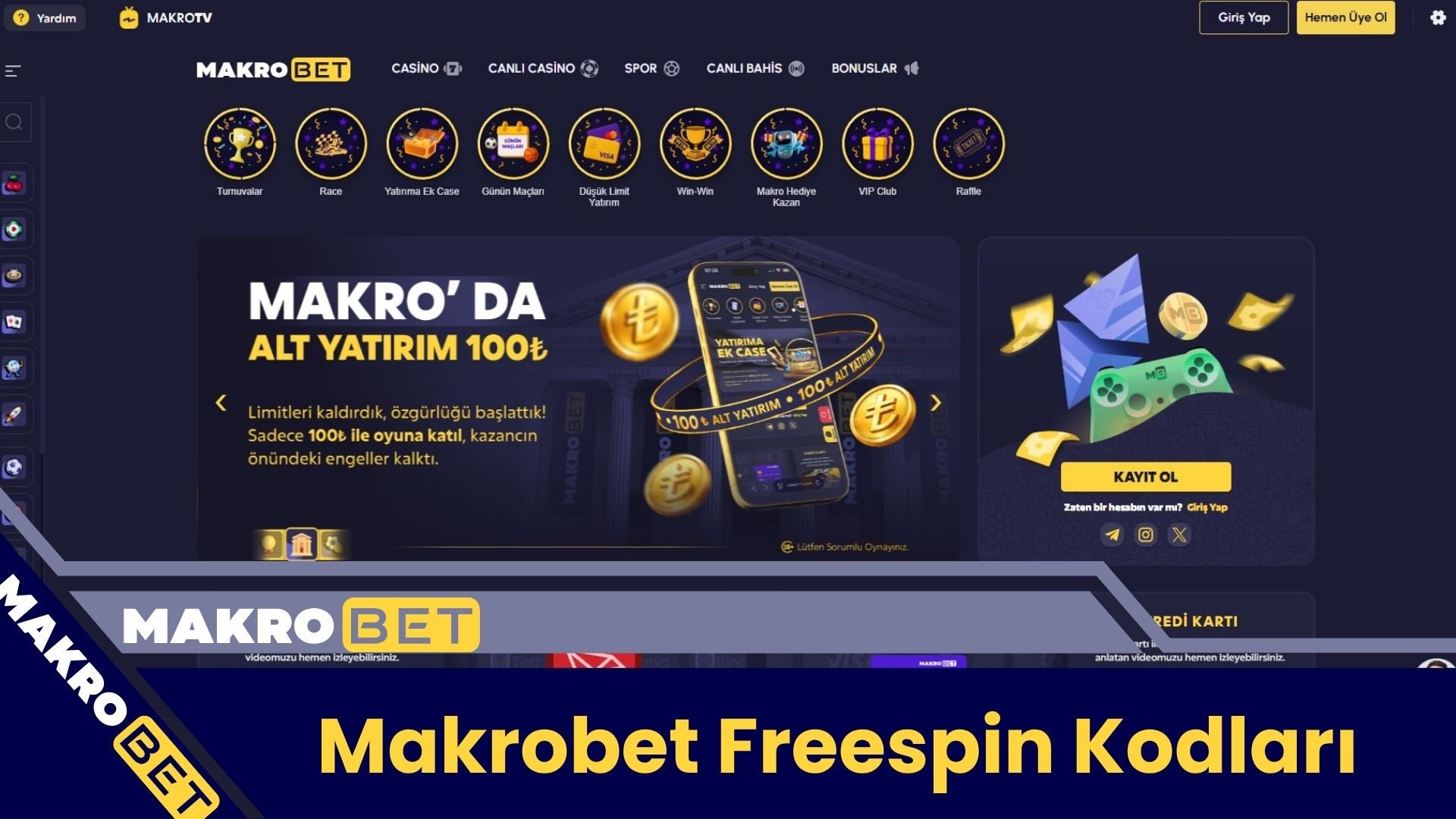 Makrobet Freespin Kodları